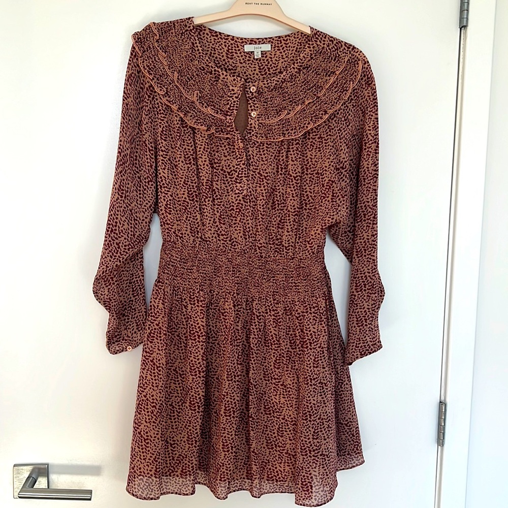 Joie Lilianna silk mini dress size in animal print size m